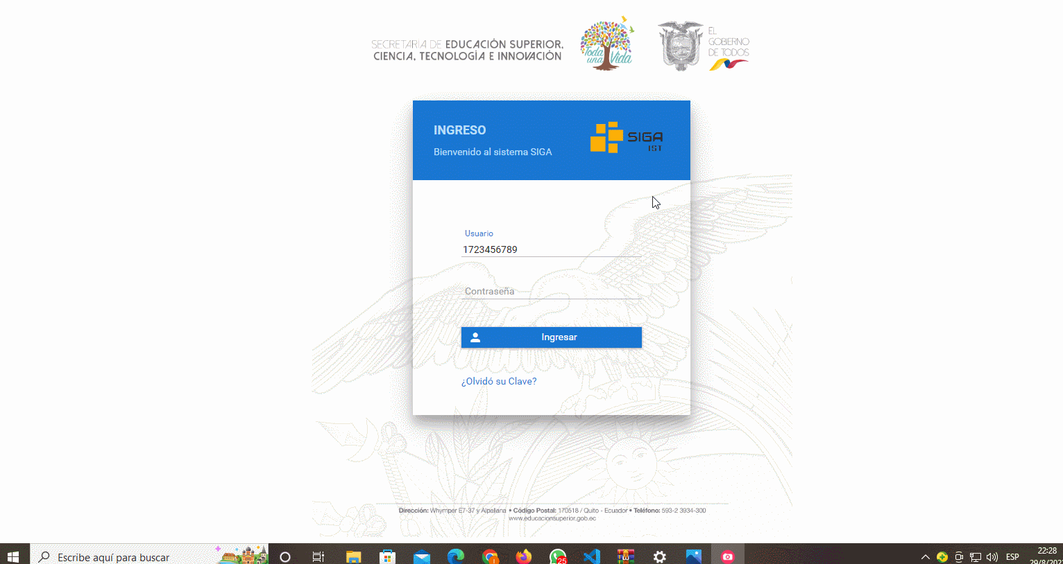 Iniciar sesión - Manual